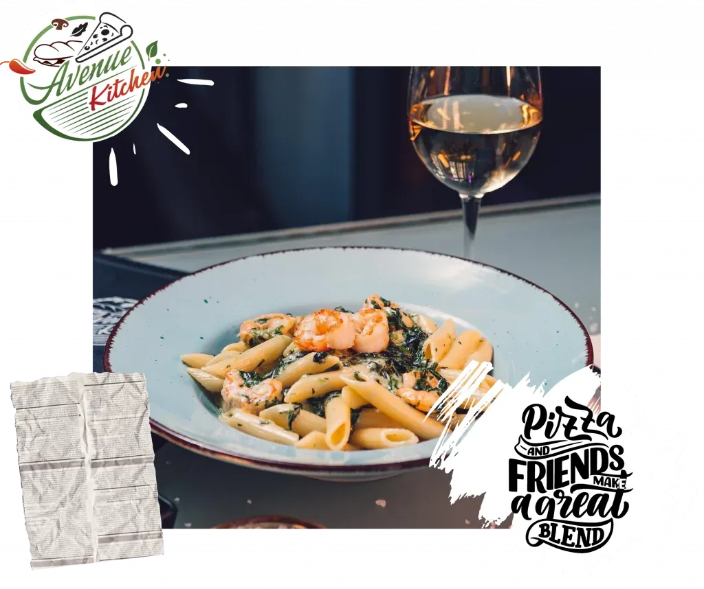 Pasta mit Garnelen aus der Avenue Kitchen